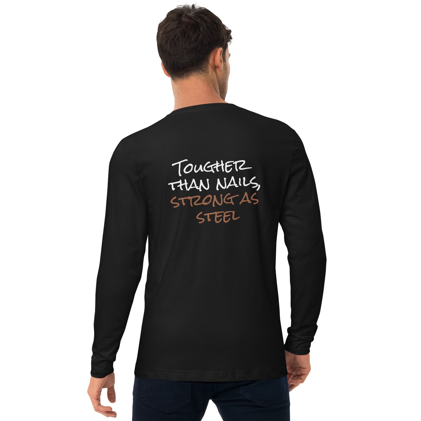 Long Sleeve Fitted Crew (black) - Tougher than nails