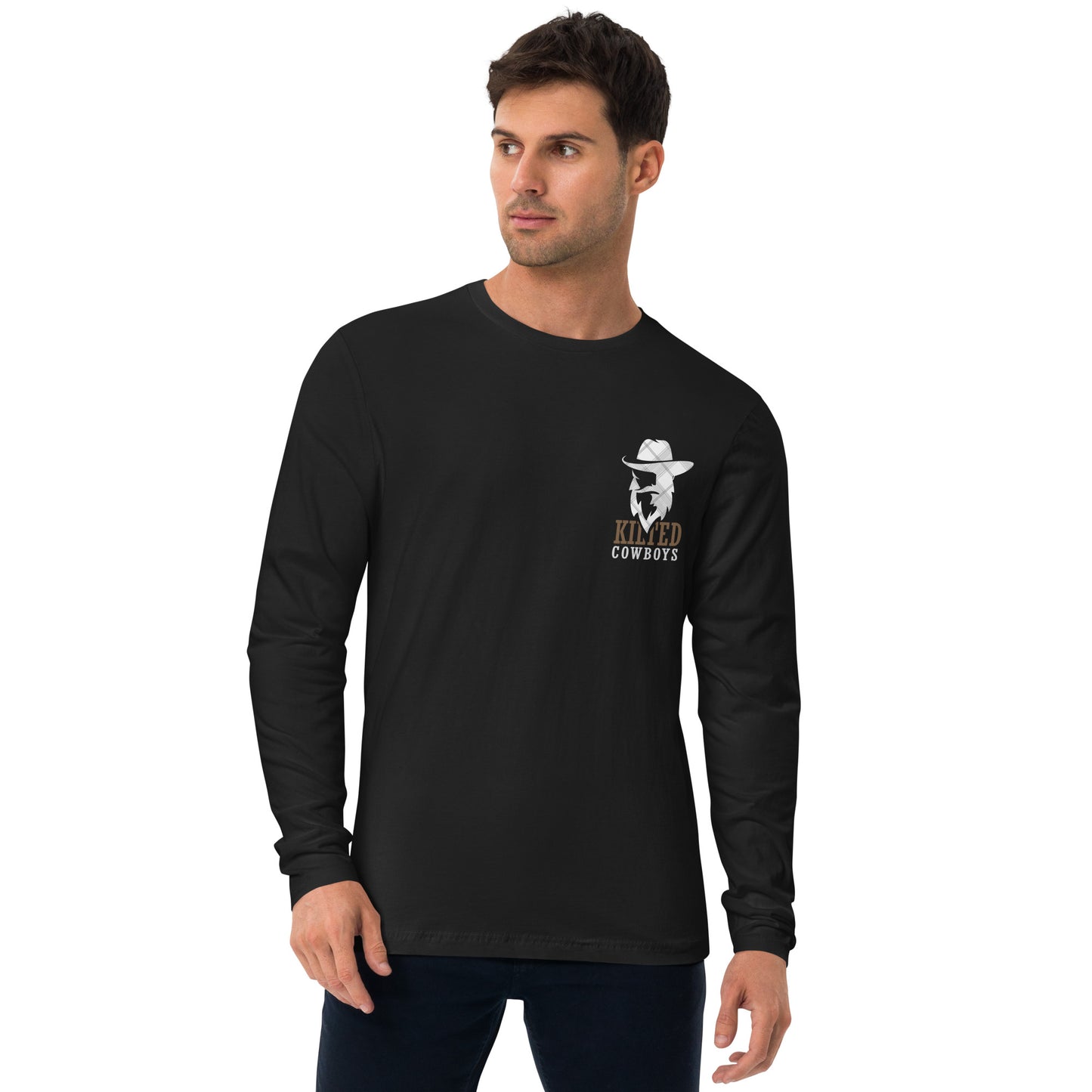 Long Sleeve Fitted Crew (black) - Tougher than nails