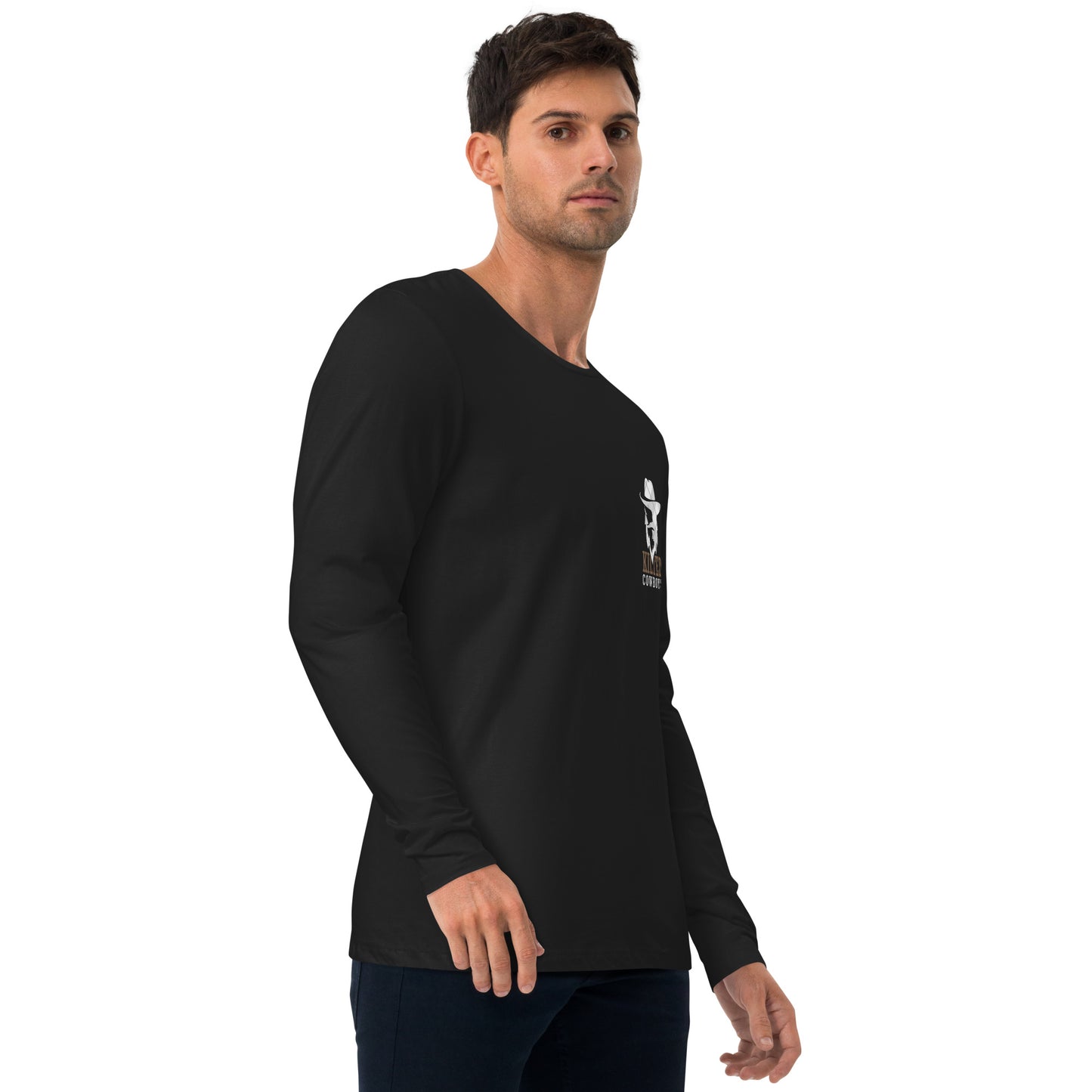 Long Sleeve Fitted Crew (black) - Tougher than nails