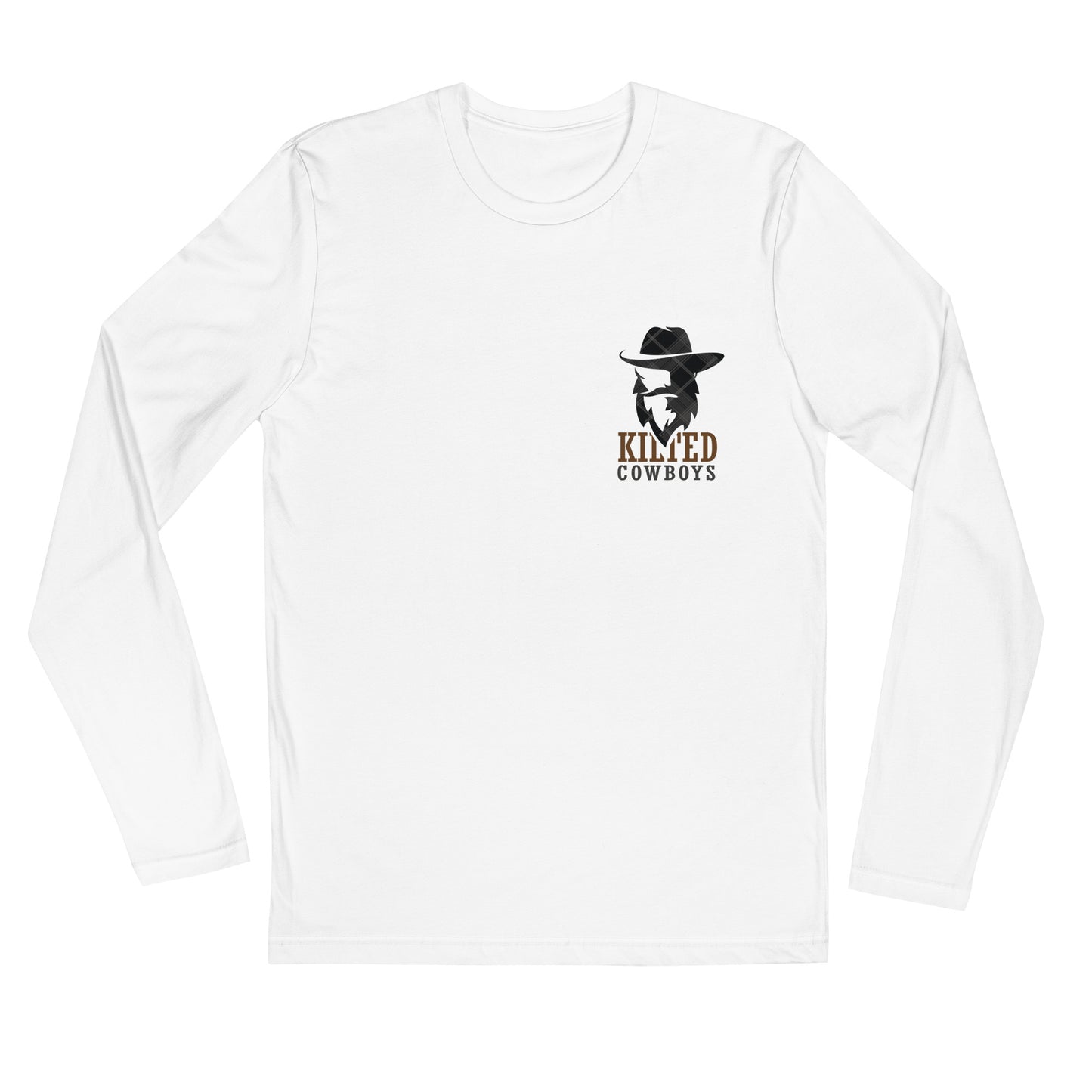 Long Sleeve Fitted Crew (white) - Tougher than nails