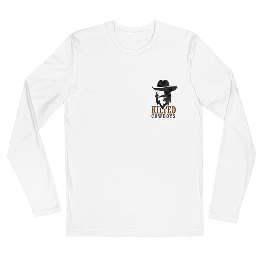 Long Sleeve Fitted Crew (white) - Tougher than nails